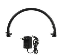 Lampe de Bureau Half Moon Nail, 48W 3360 Lumen Arc Dimmable LED Fill Light, pour Extensions de Cils, beauté, Soins de la Peau, Sourcils, Tatouage, Nail Tech (Noir)