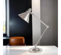 Lampe De Bureau ISMENE Nickel H:66cm Réglable Table Lumière Bureau