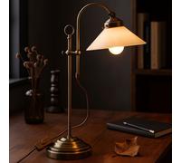 Lampe de Bureau Lampe de Table LED Salon Réglable en Hauteur Vieux Laiton
