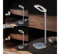 Lampe de bureau Lampe LED 8W Touchdimmer RGB ALU gris blanc H 43 cm