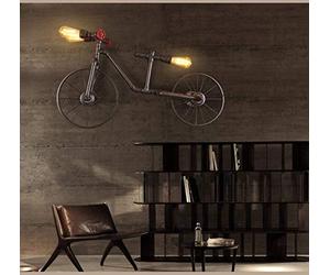 Lampe de Bureau Lampe Murale de Mode Art Nordique en Fer rétro Café Chambre Restaurant Bar Lampe à Vent Industrielle Personnalité créative Lampe Murale pour Conduite d'eau de vélo