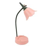 Lampe de bureau LED 3 W tactile 3 vitesses à intensité variable et pliable en forme de pétale avec USB 5 V, petite lecture pour chambre à coucher, salon, table de chevet orange (#1)