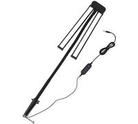 Lampe de bureau LED à double tête Akozon - 3 options de couleur, conception flexible en col de cygne en continu, conception flexible en col de cygne, alimentation USB, lampe de bureau à pince