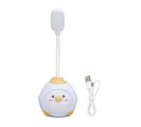 Lampe de bureau LED avec chargeur USB, Protection des yeux, veilleuse de couleur Flexible avec Base de poulet mignonne (Bleu)