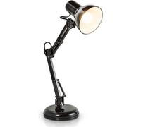 Lampe de Bureau LED B.K.Licht Orientable Interrupteur à Fil Douille E14 Noir