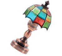 Lampe de Bureau LED de Abat Jour Semi Transparent Accessoire pour Maison Miniature Hauteur Batterie Lithium Remplaçable