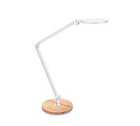 Lampe de bureau Led intégre Giant Silva - Cep - 11,13 W - Bras articulé, blanc/bois