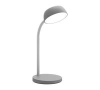 Unilux Lampe de bureau Tamy – LED intégrée 6W – Bras flexible 360° – Gris