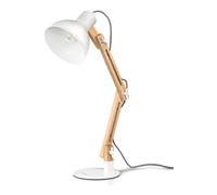 Lampe de Bureau LED, Lampe de Table à Bras Réglable, Lampe de Lecture Protection des Yeux pour Lecture, Travail, Blanc Lampe de Chevet [Classe