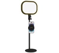 HOMCOM Lampe de bureau LED lampe de table dimmable 5 modes de couleur 10 niveaux de luminosité, protection des yeux, tête pivotante, hauteur réglable, port USB, minuterie, support pour téléphone, noir