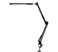 Lampe de bureau LED noire avec bras pivotant réglable