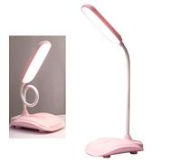 Lampe de bureau LED - OMABETA - Modèle tactile - 3 niveaux de température - Rechargeable USB - Rose