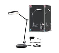 Lampe de bureau LED Paulmann Numis QI 11 W, white switch, noire | RECHARGE SANS FIL - Lampe de bureau avec socle de recharge QI pour smartphones