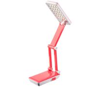 Lampe de bureau LED pour enfants, lampe de table, lampe de lecture, table de chevet, en rose blanc pliable, 11x LED 2,5 watts 170 lumens blanc chaud, LxlxH 35 x 7,5 x 37 cm