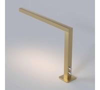 Lampe de bureau LED pour manucure, lampe en forme de L de 48 W pour prothésistes ongulaires, lampe de table à luminosité réglable pour travaux de manucure (3000 K - 6000 K)(Gold)
