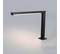 Lampe de bureau LED pour manucure, lampe en forme de L de 48 W pour prothésistes ongulaires, lampe de table à luminosité réglable pour travaux de manucure (3000 K - 6000 K)(Black)