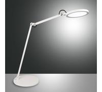 Fabas Luce Regina Lampe de Table LED Intégrée Verre Blanc Blanc G