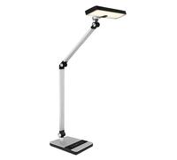 Lampe de bureau LED Touchdimmer Lampe de table articulée CCT Lampe de bureau argentée, aluminium, 9W 528Lm blanc chaud froid, H 82 cm