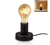 Lampe de bureau métal noir E27 douille, lampe de table rétro avec interrupteur sur le câble lampe de lecture lampe de chevet pour Chambre salon cuisine couloir chevet chambre d'enfants