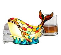 Lampe De Bureau Mignonne - Lampe De Table En Résine De Baleine Teintée Alimentée Par USB, Accent Décoratif D'animal | Lame De Nuit De Chevet Pour Chambre À Coucher, Salon, Armoire, Table Basse,