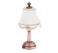 Lampe de bureau miniature LED à piles avec interrupteur marche/arrêt pour décoration de maison de poupée échelle 1 12
