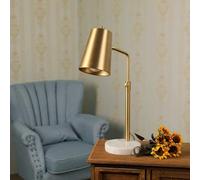 Lampe de bureau moderne du milieu du siècle à angle réglable avec base en marbre et douille E27, éclairage élégant pour la maison, le bureau, la salle à manger et l'étude (3 options de couleur)