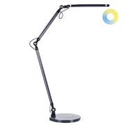 Lampe de Bureau Noire à LED Tactile Intensité Variable Bras Ajustable Moderne Gr [EEK: E]