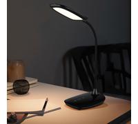 Lampe de table Lampe de lecture Touchdimmer Lampe de bureau flexible, noir, 9W, 520lm blanc chaud-blanc froid, LxH 28 x 40 cm