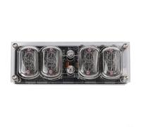 Lampe de bureau numérique LED phosphorescente pour nixie avec alarme, minuteur, modes RVB, style bois, décoration d'intérieur, 114 x 46 mm