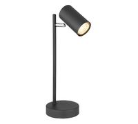 Lampe de bureau orientable lampe de chevet liseuse liseuse table noire, chromée, métal, 1x douille GU10, DxH 12x35 cm