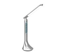 Lampe de bureau Reality LED Patty R52311187, plastique titane, LED 4 watts incluse, batterie, USB-C, réveil, affichage de la date et de la température