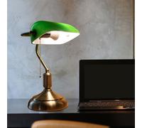 Lampe De Bureau Rétro LED E27 Avec Interrupteur À Tirette Verte