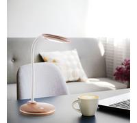 Lampe de Bureau Table Éclairage Lecture Aspect Bois Souple LED Variateur Tactile