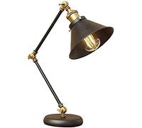 Lampe De Bureau Vintage Industrielle Creative Bras Longue Lire La Lampe De Table Noir Fer À Repasser Lampe Réglable Brillante Pour La Chambre De Bureau Etude Living E27