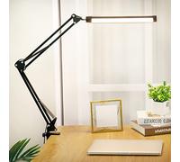 Lampe De BureauLed Bras Oscillant glable, Pince, Alimente Par Usb, 3 Modes, 10 Niveaux De Luminosit, Fonction Mmoire