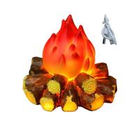 Lampe De Camp Éclairage LED À Lumière Chaude Statues Artificielles Flamme | Décorations Veilleuse De Camp Pour Maison, Table, Entrée, Chambre, Salon,