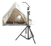 Lampe de Camping avec Pied,Luminaire de Travail Portable pour Camping | Lumière Extérieure Télescopique sur Trépied pour Pêche Garage Atelier Tente Patio Intérieur