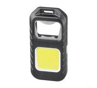 Lampe de camping COB rechargeable avec base magnétique et décapsuleur - Lampe de tente LED 4 modes pour randonnée, pêche, équipement de survie - Noir - 3,8 x 1,3 x 7,8 cm