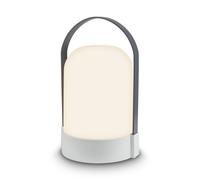 BRILONER - Lampe de table sans fil, variateur à 3 niveaux, fonction mémoire, ip44, câble de charge usb-c, salon à poser, lampe chevet, 14.5 x 13.5 x 24 cm, gris clair anthracite