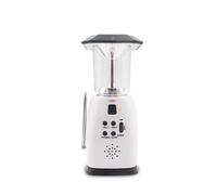 Lampe de camping, lampe torche solaire à manivelle, radio solaire portable USB, radio météo AM/FM d'urgence à dynamo, lanterne solaire à 8 LED