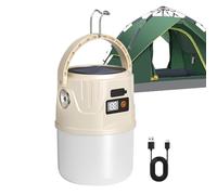 Lampe De Camping, Lampes De Camping, Lanterne Solaire 2 Modes Étanche avec Crochet pour Équipement de Survie Utilisable en Tente Randonnée Pêche Maison Intérieur et Extérieur