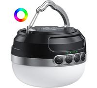 Lampe de camping LED 10400 mAh rechargeable avec batterie RVB - Plusieurs variations de couleurs - Intensité variable en continu - Lampe d'aspiration magnétique pour maison, camping, randonnée