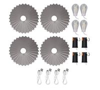 Lampe de Camping LED Rechargeable USB C 4 Pièces, Lampe de Tente Portable avec Crochet Suspendu, Lumière Chauffante Polyvalente pour Randonnée