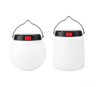 Lampe de camping LED solaire pliable rechargeable avec crochet et base de support, lampe jaune chaud, USB ou charge solaire, trois modes de luminosité, ABS compact blanc pour camping, randonnée, O (A)