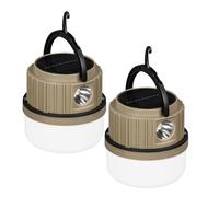 Lampe de camping multifonctionnelle - Lanterne de camping solaire à LED pliable, lampe suspendue d'ambiance rechargeable portable, lampes de tente solaires, pour la randonnée (2Pcs)
