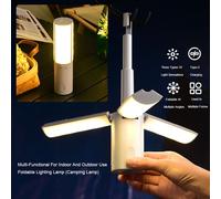 Lampe De Camping Pliante Multifonctionnelle D'extéRieur, LumièRe De Tente, PêChe, RandonnéE, Lampe Portable Suspendue, Lampe D'éTude Pour éTudiants