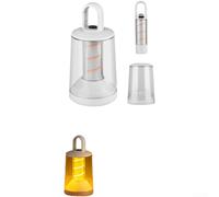 Lampe de camping portable LED Lanterne USB-C Charge Double Mode Lumière avant et latérale pour extérieur Jardin Patio pour tempête 176 g Blanc