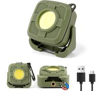 Lampe De Camping Portable Rechargeable,500lm 1200mah 5 Modes D'éclairage,Lampe De Mini De Tente Avec Base Magnétique & Crochet,Étancheité Ip44,Pour Camping,Randonnée,Pêche De Nuit