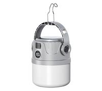 Lampe de camping rechargeable 10 x 18,8 cm, lampe LED portable pour le camping, éclairage solaire portable et pliable, rend le transport étanche construction multifonctionnelle Ygj549 (argent, 13 x 10