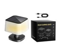 Lampe De Camping Rétractable - Dimensions 10 X 12 X 12 Cm, Matériel De Batterie Solaire 1200 MAh, Projecteur LED Haute Luminosité | Table De Pique-nique Tente Pêche De Nuit Panne De Courant Cour Lectu